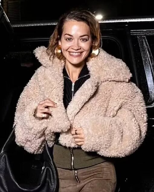 Met Gala Rita Ora Teddy Cropped Jacket