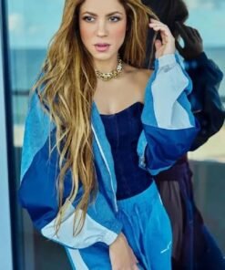 Miami Hotel Shakira’s Retro Blue Tracksuit