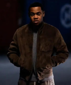 Tariq St. Patrick Power Book II Ghost S04 Brown Bomber Jacket