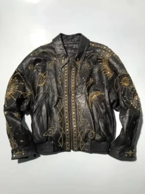 Pelle Pelle Marc Buchanan Studded Leather Bomber Jacket