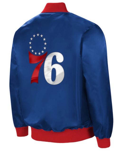 Men’s Philadelphia 76ers Ambassador Satin Full-zip Jacket