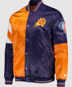 Phoenix Suns Starter Orange And Purple Varsity Jacket