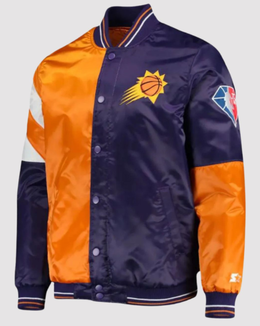 Phoenix Suns Starter Orange And Purple Varsity Jacket