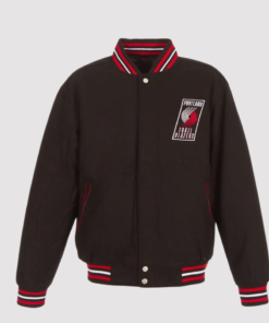 Portland Trail Blazers Black Varsity Jacket
