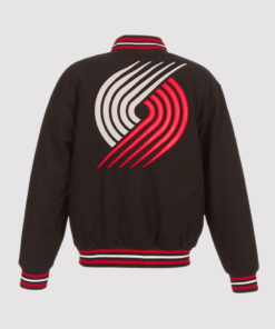 Portland Trail Blazers Black Varsity Jacket