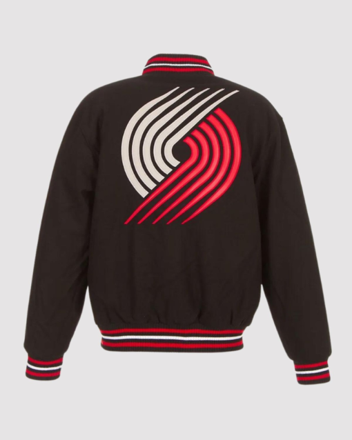 Portland Trail Blazers Black Varsity Jacket