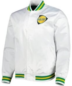 MLS Team LA Galaxy White Satin Jacket