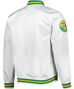 MLS Team LA Galaxy White Satin Jacket