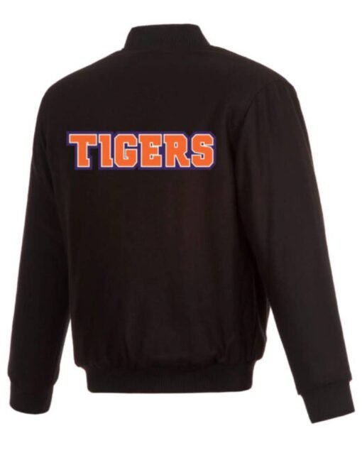 NCCA Clemson Tigers Black Wool Jacket