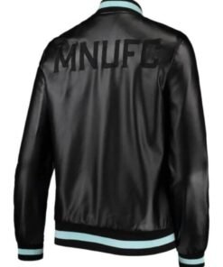 MLS Team Minnesota United FC Black Leather Jacket
