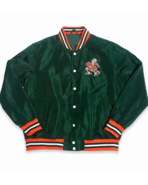 Miami Hurricanes Retro Sebastian Green Jacket