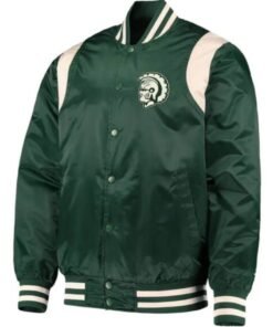 Michigan State Spartans Teddy Green Satin Jacket