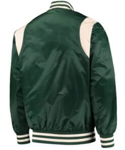 Michigan State Spartans Teddy Green Satin Jacket