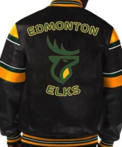 CFL Edmonton Elks Multicolor Leather Jacket