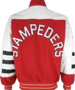 CFL Calgary Stampeders Wool Leather Jacket