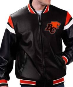 CFL Team BC Lions Leather Varsity Jacket
