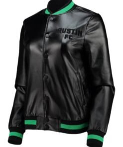 MLS Austin FC Black Leather Jacket