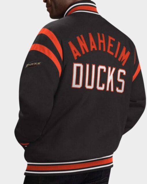 NHL Anaheim Mighty Ducks NHL Black Bomber Jacket