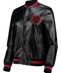 MLS Atlanta United FC Black Leather Jacket