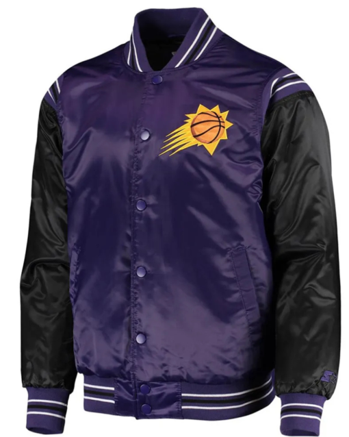 Purple/black Phoenix Suns The Enforcer Varsity Satin Jacket