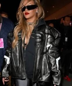 Rihanna F1 Las Vegas Grand Prix Racing Leather Jacket
