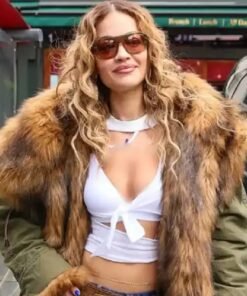 Rita Ora Capital Radio Fur Coat