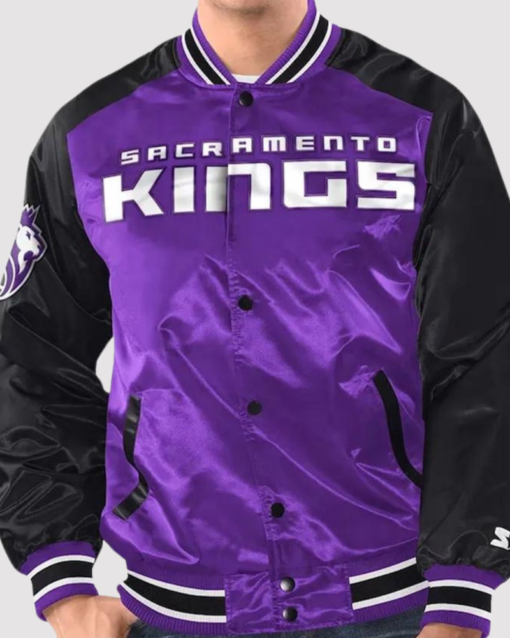 Sacramento Kings Renegade Purple/black Varsity Jacket