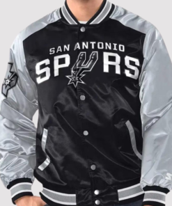 San Antonio Spurs Renegade Black/silver Varsity Jacket