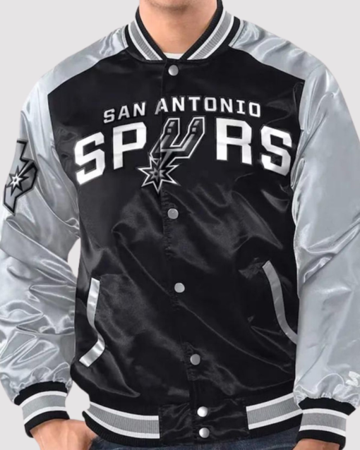 San Antonio Spurs Renegade Black/silver Varsity Jacket