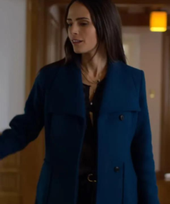 Cellar Door 2024 Jordana Brewster Blue Wool Coat