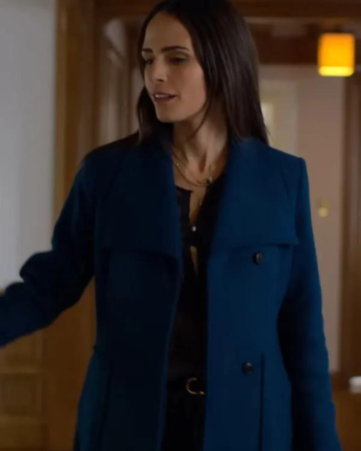 Cellar Door 2024 Jordana Brewster Blue Wool Coat