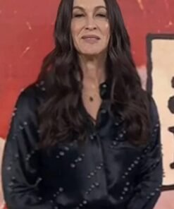 The Today Show Alanis Morissette Black Beaded Shirt