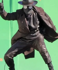 Spider Noir S01 Nicolas Cage Brown Leather Trench Coat