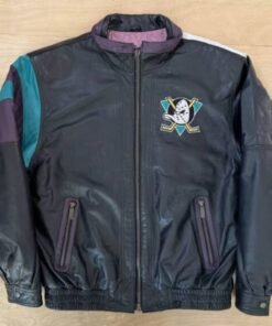 Vintage Nhl Multi Color Anaheim Mighty Ducks Leather Jacket