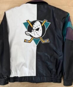 Vintage Nhl Multi Color Anaheim Mighty Ducks Leather Jacket