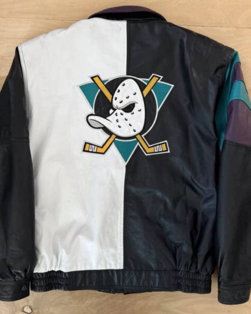 Vintage Nhl Multi Color Anaheim Mighty Ducks Leather Jacket