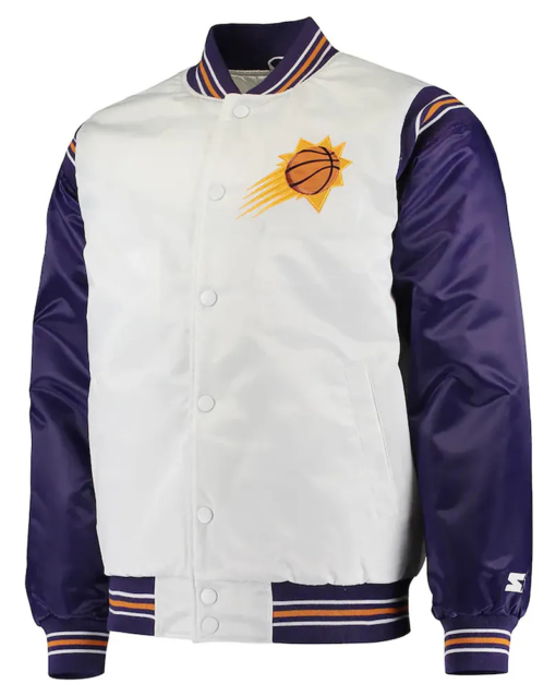 White/purple Phoenix Suns Renegade Jacket