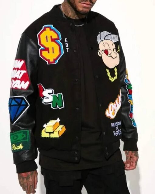 Popeye Chasing Cash Varsity Jacket