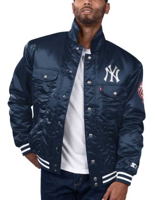 New York Yankees Starter x Levi’s Navy Trucker Jacket