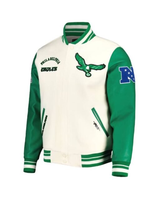 Pro Standard Cream Philadelphia Eagles Retro Jacket