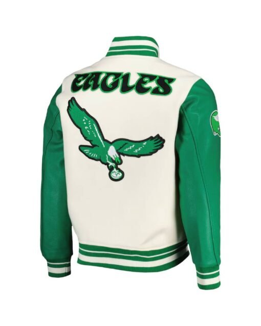 Pro Standard Cream Philadelphia Eagles Retro Jacket