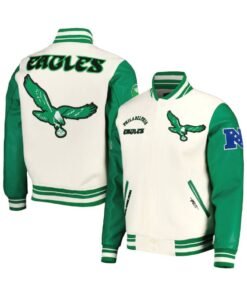 Pro Standard Cream Philadelphia Eagles Retro Jacket