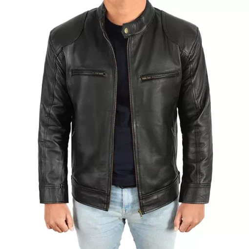 Motorcycle Sheepskin Leather Jacket