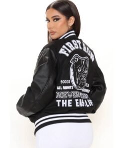 One Of The Boys Black Varsity Jacket