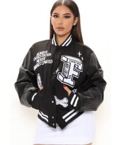 One Of The Boys Black Varsity Jacket