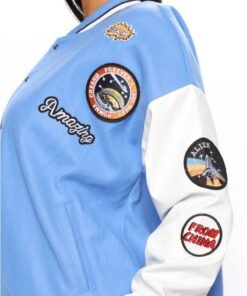 Star Athlete Light Blue Varsity Jacket