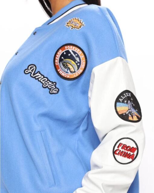 Star Athlete Light Blue Varsity Jacket