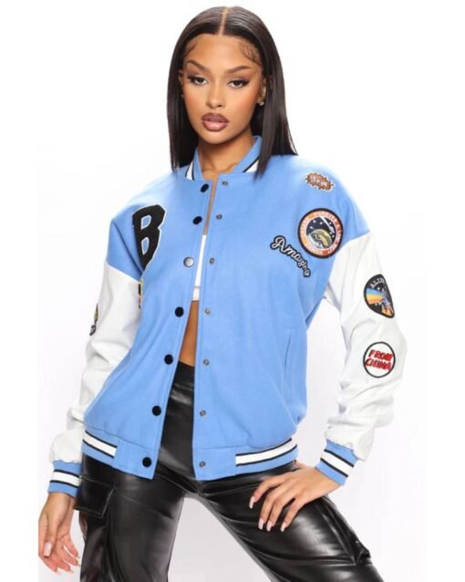 Star Athlete Light Blue Varsity Jacket