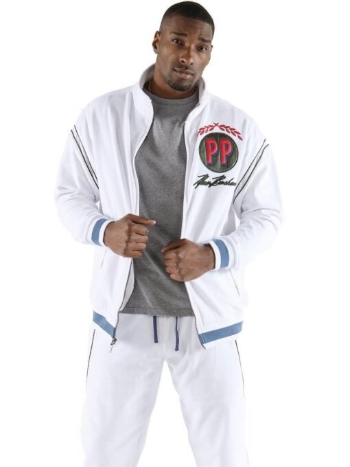 White Pelle Pelle Marc Buchanan Varsity Tracksuit