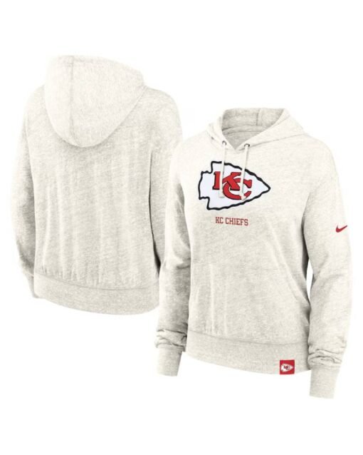 Nike Cream Kansas City Chiefs Gym Vintage Hoodie